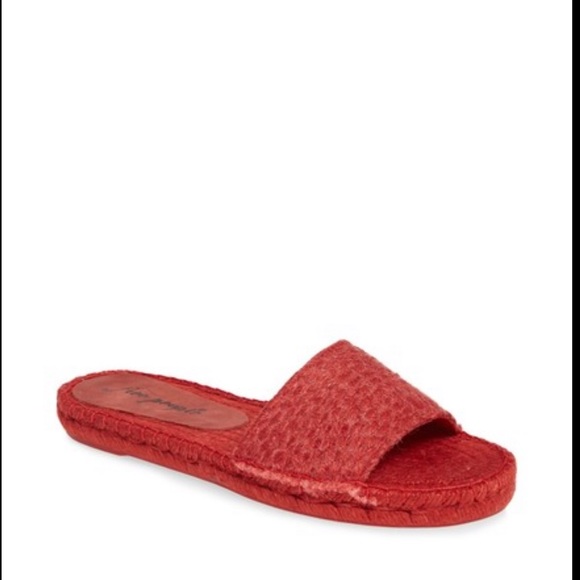 NWOT Free People Beach Fro t Espadrille in Red - Picture 2 of 8